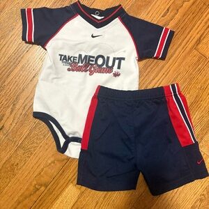 Nike Team Baby Onesie in White and Navy